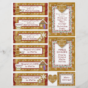 Christmas Cookie Exchange Gift Tags Personalised Flyer