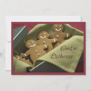 Christmas Cookie Exchange Gingerbread Invitation