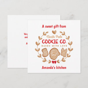 Christmas Cookie Exchange Gingerbread Red Holiday Card