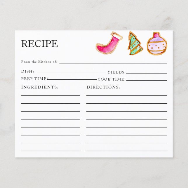 Christmas Cookie Exchange Holiday Baking Keepsake (Front)