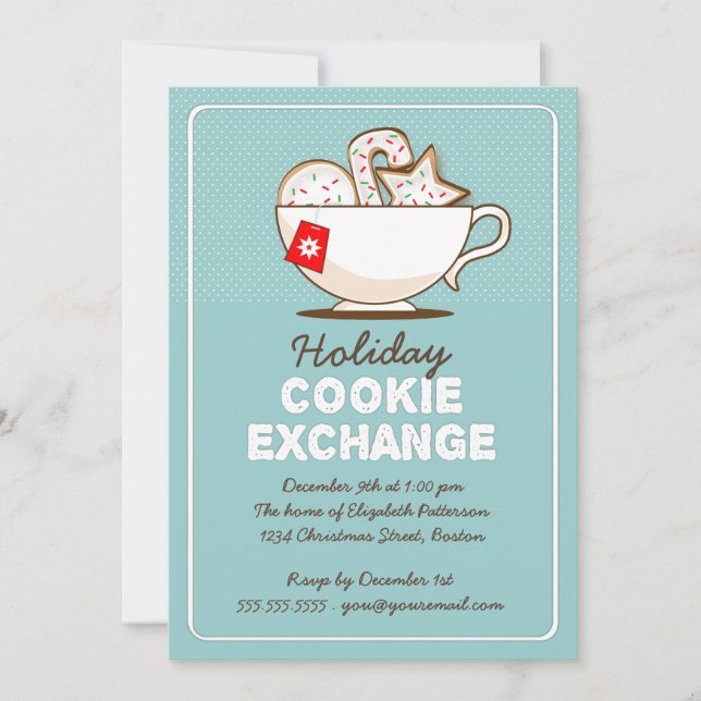 Christmas Cookie Exchange Holiday Party Invitation (Front)
