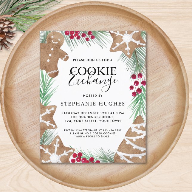 Christmas Cookie Exchange Holiday Party Invitation (Creator Uploaded)