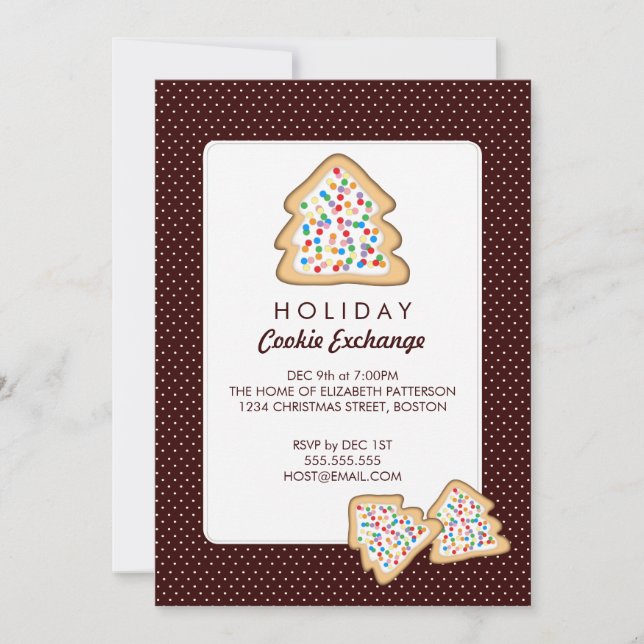 Christmas Cookie Exchange Holiday Party Invitation (Front)