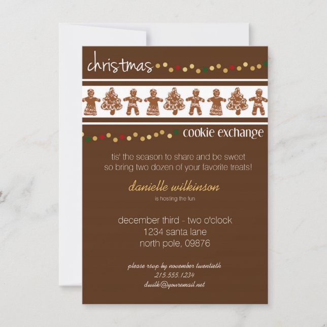 Christmas Cookie Exchange Invitation (Front)