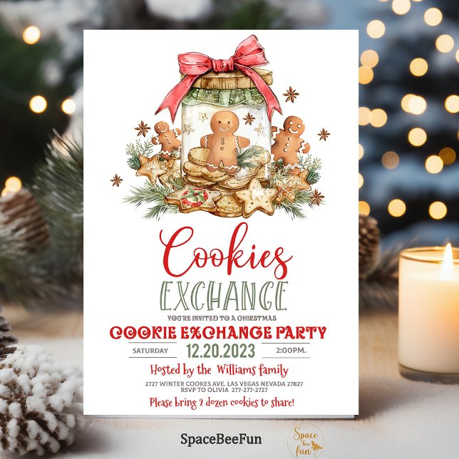  Christmas cookie exchange invitation Holiday cook (Christmas cookie,exchange invitation,Template digital,Holiday cookie,exchange party,Personalize,Cook)