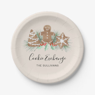 Christmas Cookie Exchange Paper Plate