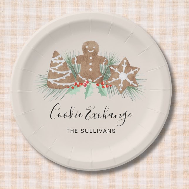 Christmas Cookie Exchange Paper Plate (Creator Uploaded)