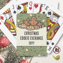 Christmas Cookie Exchange Party Favour Playing Cards