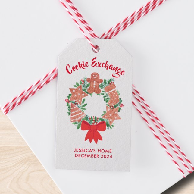 Christmas Cookie Exchange Party Gift Tags (Creator Uploaded)