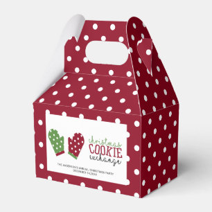 Christmas Cookie Exchange Party Holiday Oven Mitts Favour Box