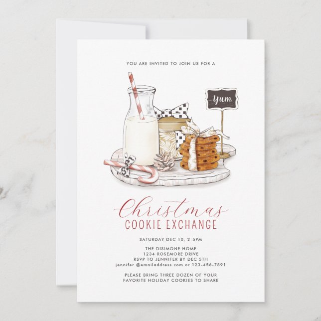 Christmas Cookie Exchange Party Invitation (Front)