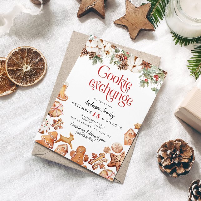 Christmas Cookie exchange party  Invitation (Creator Uploaded)