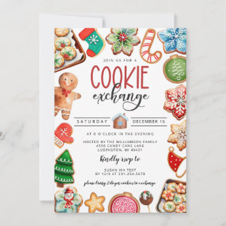 Christmas Cookie Exchange Party Invitation