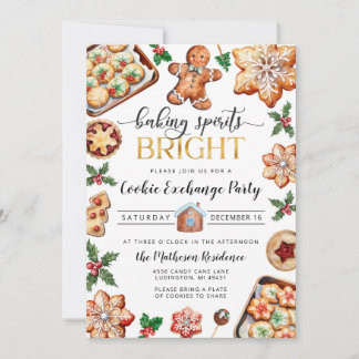 Christmas Cookie Exchange Party Invitation