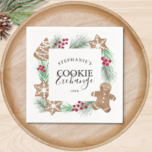 Christmas Cookie Exchange Party Napkin