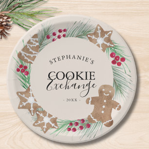 Christmas Cookie Exchange Party Paper Plate
