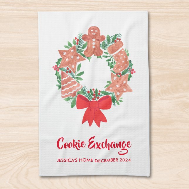 Christmas Cookie Exchange Party Tea Towel (Creator Uploaded)