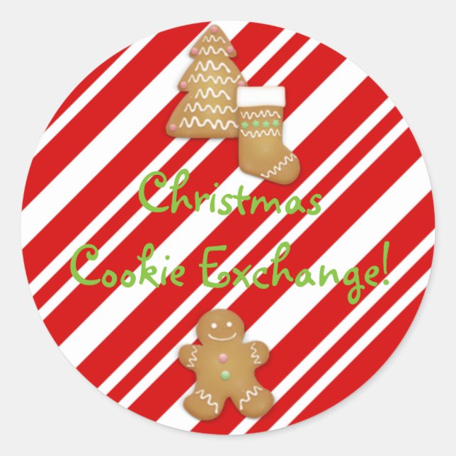 Christmas Cookie Exchange Sticker (Front)