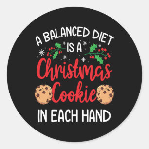 Christmas Cookie Funny Xmas Holiday Gift Classic Round Sticker