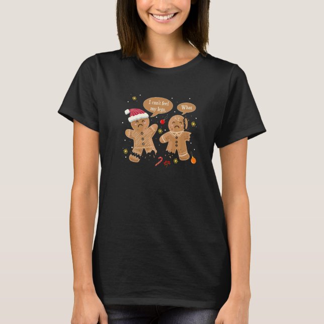 Christmas Cookie Gingerbread Oh Snap Baking Team B T-Shirt (Front)