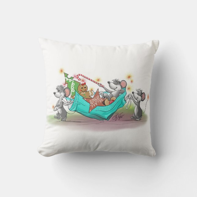 Christmas Cookie Heist Cushion (Front)