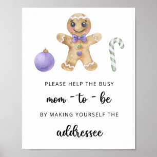 Christmas cookie - Help the Busy Mum-to-Be  Poster
