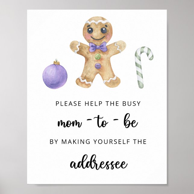 Christmas cookie - Help the Busy Mum-to-Be  Poster (Front)
