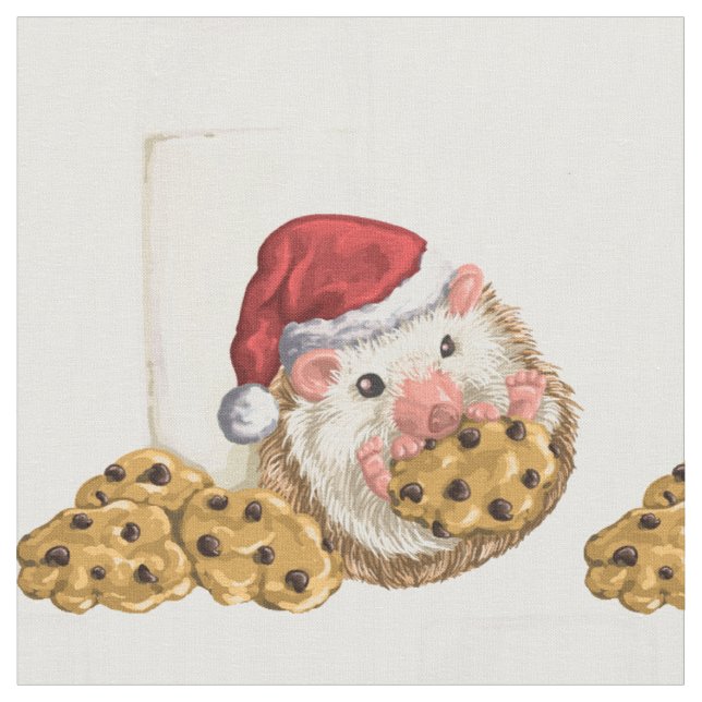 Christmas Cookie Hog Fabric (Close Up)