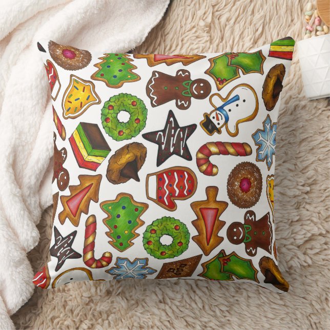 Christmas Cookie Holiday Baking Festive Food Cushion (Blanket)