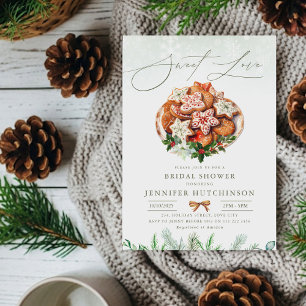 Christmas Cookie Holiday Bridal Shower Sweet Love  Invitation