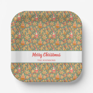 Christmas Cookie Holiday Paper Plate