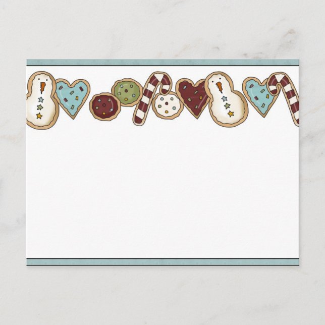 Christmas Cookie Holiday Postcard (Front)