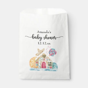 Christmas cookie house baby shower favour bags