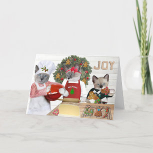 Christmas Cookie Kittens Greeting Card
