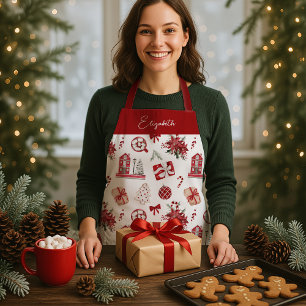 Christmas Cookie Matching Family Apron