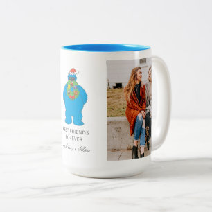 Christmas Cookie Monster Best Friends - Photo Two-Tone Coffee Mug