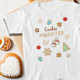 Christmas Cookie Monster Kids T-Shirt