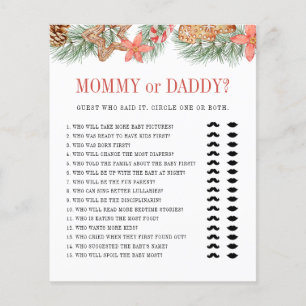 Christmas Cookie Mummy or Daddy Baby Shower Game
