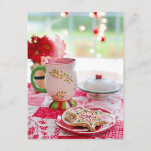 christmas cookie photo postcard