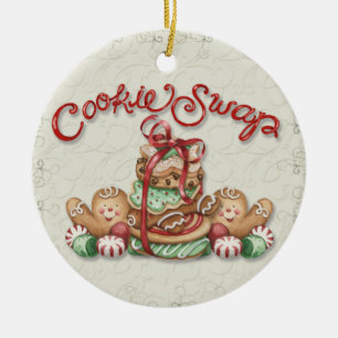 Christmas Cookie Swap Ceramic Tree Decoration