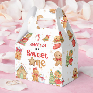 Christmas Cookie Sweet One 1st Birthday Party Favour Box