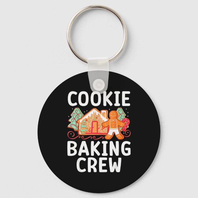 Christmas Cookie Taster Cookie Baking Crew Gingerb Key Ring (Front)