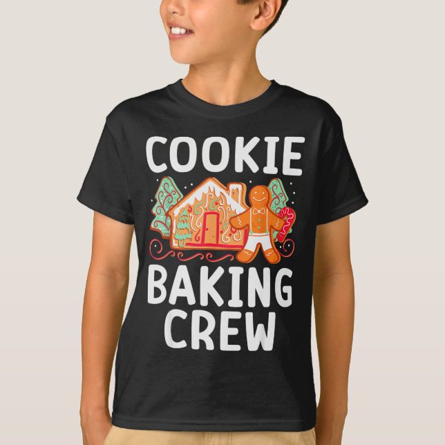 Christmas Cookie Taster Cookie Baking Crew Gingerb T-Shirt (Front)
