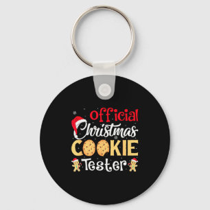 Christmas Cookie Tester Funny Baking Crew Xmas Key Ring