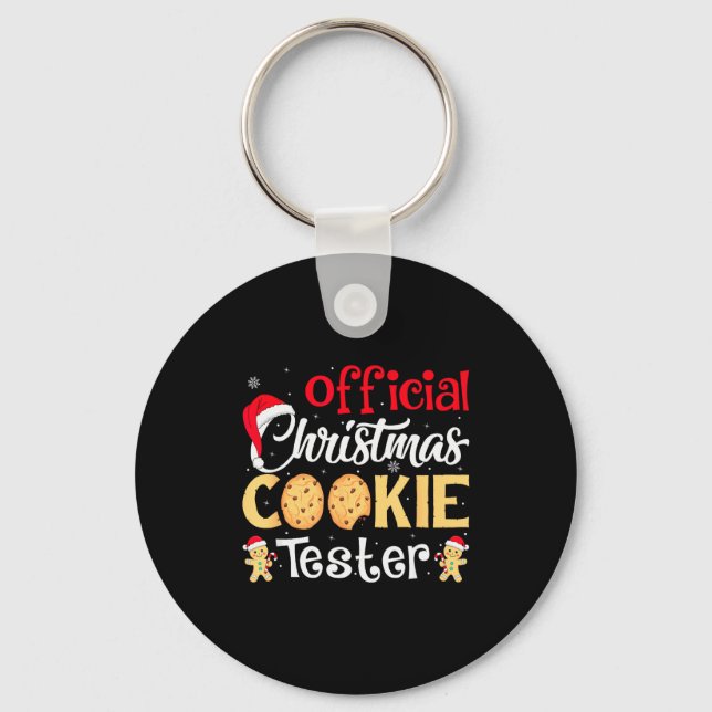 Christmas Cookie Tester Funny Baking Crew Xmas  Key Ring (Front)
