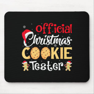 Christmas Cookie Tester Funny Baking Crew Xmas Mouse Mat