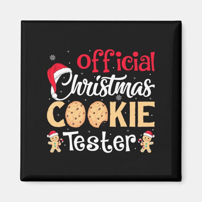 Christmas Cookie Tester Funny Baking Crew Xmas Pre Magnet (Front)