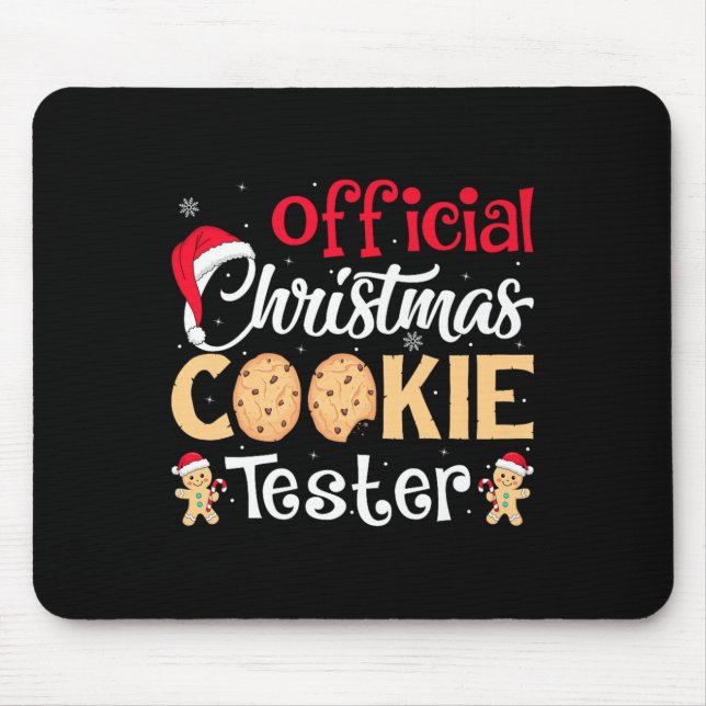 Christmas Cookie Tester Funny Baking Crew Xmas Pre Mouse Mat (Front)