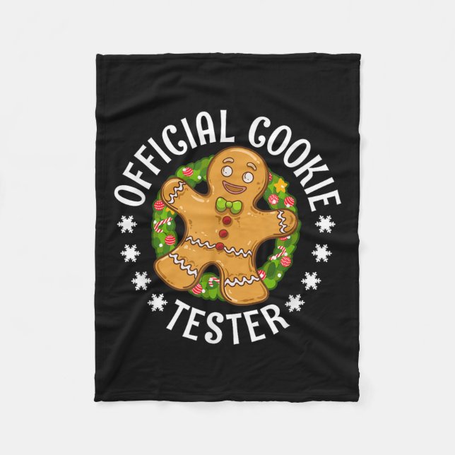 Christmas Cookie Tester Men Women Kids Youth  Fleece Blanket (Front)