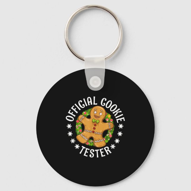 Christmas Cookie Tester Men Women Kids Youth  Key Ring (Front)